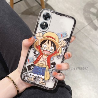 เคสโทรศัพท์มือถือแบบนิ่ม TPU กันกระแทก ลายการ์ตูนลูฟี่ สําหรับ OPPO A58 4G 2023 เคส Phone Case