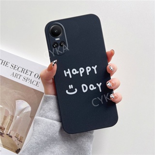 ใหม่ เคสโทรศัพท์มือถือ TPU นิ่ม เนื้อแมตต์ ลาย Happy Day สําหรับ OPPO Reno10 Pro+ 5G 10Pro Reno 10 5G Reno 10Pro 5G 2023