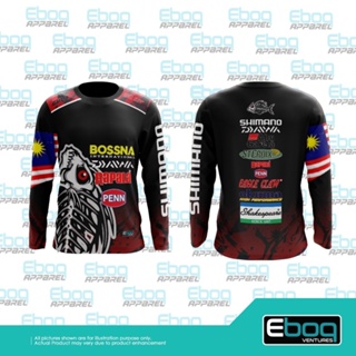 Skeleton เสื้อยืดไมโครไฟเบอร์ สีแดง 2022 eboq pancing sublimation baju abu garcia shimano daiwa ขนาดใหญ่