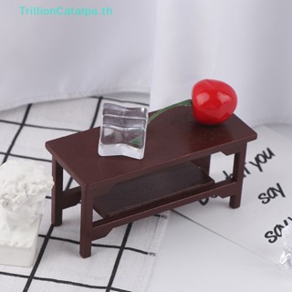 Trillioncatalpa โต๊ะกาแฟจิ๋ว 1/12 อุปกรณ์เสริม สําหรับตกแต่งบ้านตุ๊กตา TH