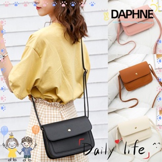 Daphne กระเป๋าสะพายไหล่ หนัง PU สีพื้น สําหรับผู้หญิง