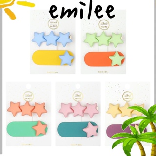 Emilee กิ๊บติดผม รูปดาวห้าแฉก เครื่องประดับผมน่ารัก สีแคนดี้ 2 ชิ้น ต่อชุด