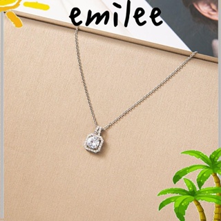 EMILEE สร้อยคอ จี้พลอยเทียม ฝังเพชร คุณภาพสูง