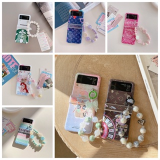 เคสโทรศัพท์มือถือ กันฝุ่น พร้อมกระจก และสายคล้อง หรูหรา สําหรับ Samsung Galaxy Z Flip4 Z Flip3 Z Flip4 Z Flip3 3n1