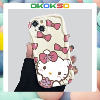 [OKOKSO] เคสมือถือ แบบนิ่ม ลายการ์ตูนคิตตี้ กันกระแทก สําหรับ OPPO Reno9 Reno8 Reno7pro reno6 7z 8T 5 R17 A9 2020 4Z 5G F11 A31 A3S A78A77