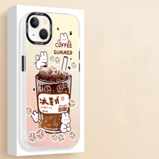 กาแฟกระต่าย เคสไอโฟน เคสไอโฟน 11 สำหรับ iPhone 14 Pro Max เคส ถุงขนม  iPhone 13 Pro Max 12 Pro Max 11 7plus XR