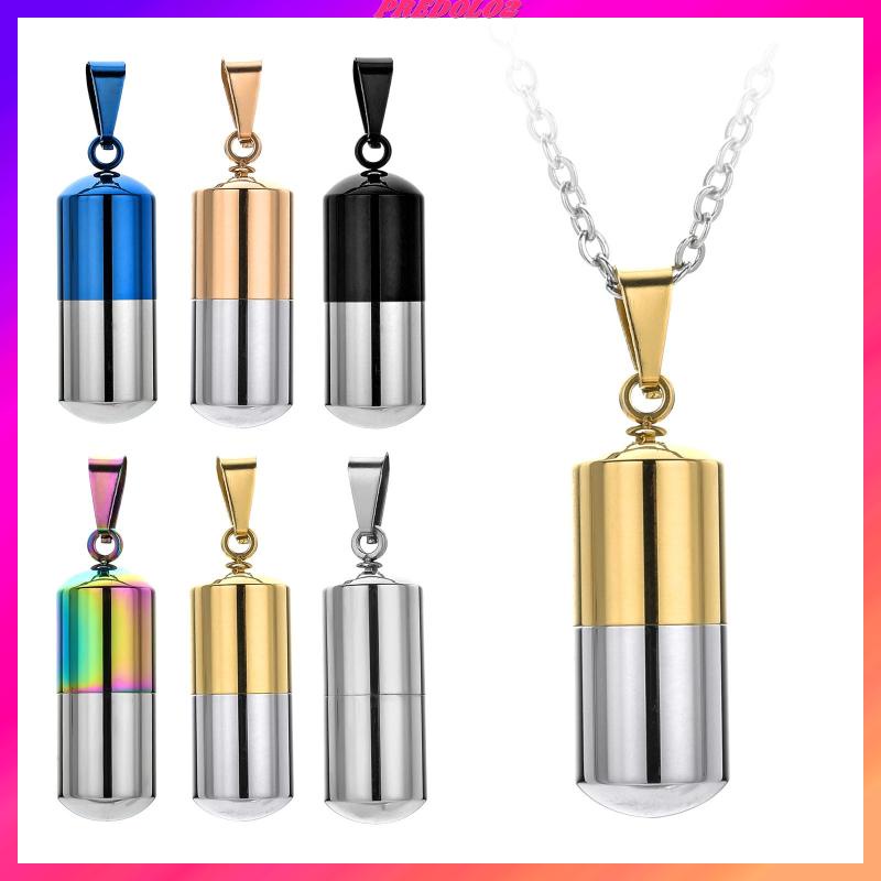[Predolo2] สร้อยคอ Vial, สร้อยคอ Urn สแตนเลสสําหรับสร้อยคอ Tube Vial, เครื่องประดับศพสําหรับผม