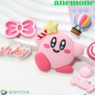 Anemone แผ่นป้าย PVC รูปตุ๊กตาเคอร์บี้ 3D สําหรับทําพวงกุญแจ กิ๊บติดผม DIY 5 ชิ้น