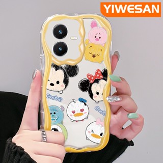 เคสโทรศัพท์มือถือ แบบใส กันกระแทก ลายการ์ตูนมิกกี้ มินนี่เมาส์น่ารัก สีสันสดใส สําหรับ VIVO Y22 Y22s