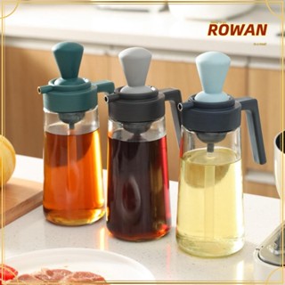 Rowans เครื่องจ่ายน้ํามันมะกอก ขวดแก้ว ซิลิโคน แบบพกพา ไม่หยด 550 มล. 2 in 1