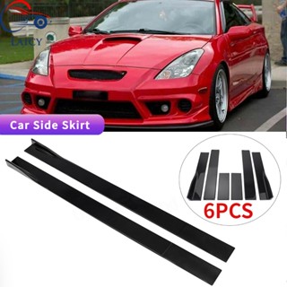 Lantop ชุดสปอยเลอร์ต่อขยายกระโปรงด้านข้าง สีดําวาว สําหรับ Toyota Celica 01-05 86.6 นิ้ว