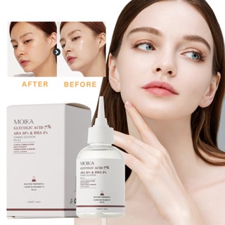 Moika Glycolic acid เอสเซ้นส์ 7% 110 มล. AHA&amp;BHA สครับสิว ทําความสะอาดรูขุมขน กรดผลไม้ เซรั่มลอกผิว