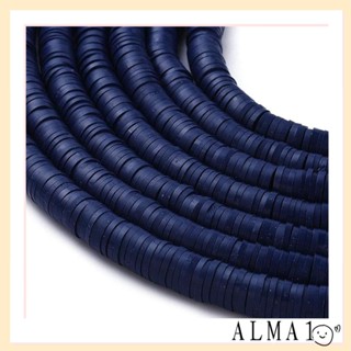 Alma ลูกปัดดินโพลิเมอร์ไวนิล สีฟ้า 6 มม. 10 เส้น 3200 ชิ้น DIY