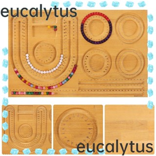 Eucalytus1 บอร์ดลูกปัดไม้ไผ่ สําหรับทําเครื่องประดับ DIY