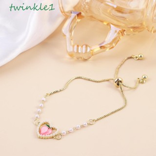 Twinkle1 สร้อยข้อมือโซ่ ประดับมุกเทียม รูปงู ปรับได้ เรียบง่าย เครื่องประดับแฟชั่น สําหรับงานปาร์ตี้