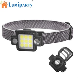 Lumiparty ไฟหน้า Led ขนาดเล็ก แบบพกพา 5 โหมด กันน้ํา สําหรับตั้งแคมป์กลางแจ้ง วิ่ง ปีนเขา