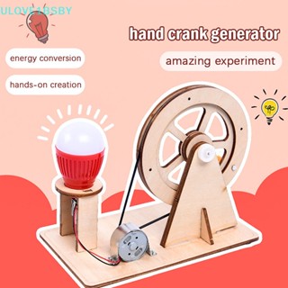 Ulove1bsby เครื่องกําเนิดไฟฟ้ามือหมุน DIY ของเล่นวิทยาศาสตร์ สําหรับเด็กนักเรียน