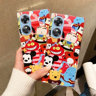 พร้อมส่ง ใหม่ เคสโทรศัพท์มือถือ ซิลิโคนนิ่ม ใส บางมาก กันกระแทก ลายการ์ตูนน่ารัก แฟชั่น สําหรับ OPPO A58 A78 4G 2023 A58 4G