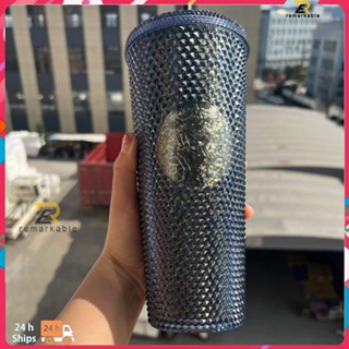 พร้อมส่ง Starbucks Diamond Goddess Straw Cup Coffee Cup Studded Tumbler Durian Cup Reusable Bling 710ml/24oz excellent_th