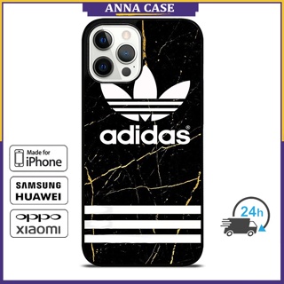 เคสโทรศัพท์มือถือ ลาย Adids สีดํา สําหรับ iPhone 14 Pro Max 13 Pro Max Samsung Galaxy Note10+ S21Ultra