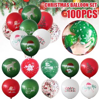 New 100pcs Christmas Inflatable Ball Party Supplies Thickened Latex Balloon Set