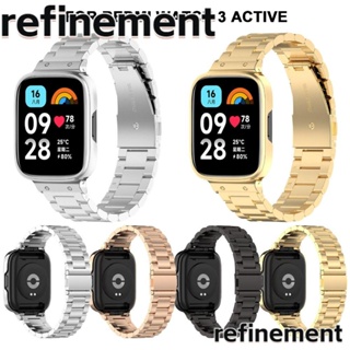 Refinement สายนาฬิกาข้อมือสเตนเลส โลหะ แบบเปลี่ยน สําหรับ Redmi Watch 3 Active Smart Watch