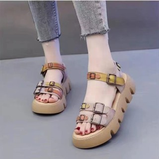 รองเท้าเสริมส้นเเฟชั่นรองเท้ารัดข้อเท้า สีสวย ไซส์ปกติ รุ่นTP369