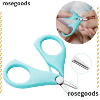 Rosegoods1 กรรไกรตัดเล็บเด็ก สเตนเลส สีชมพู สีขาว สีฟ้า 5 ชิ้น