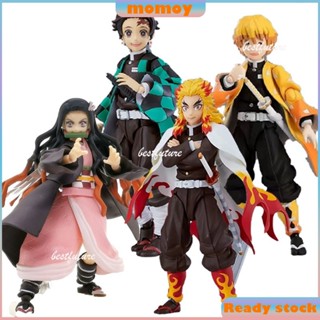 ใหม่ ฟิกเกอร์ อนิเมะ Demon Slayer Figma Zenitsu Agatsuma 522-DX Kamado Tanjiro 498-DX Nezuko 508-DX Rengoku Kyoujurou 553-DX