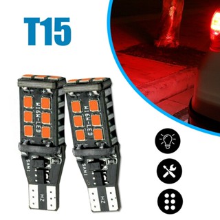 หลอดไฟเบรก สีแดง T15 921 912 2835 SMD 2 ชิ้น