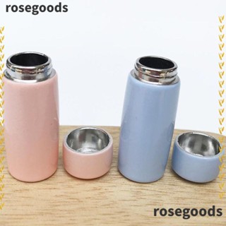 Rosegoods1 กระติกน้ําร้อนโลหะ อุปกรณ์เสริม สําหรับบ้านตุ๊กตา 1:6