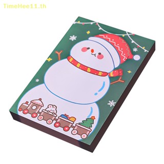 Timehee กระดาษโน้ต ลาย Merry Christmas เครื่องเขียน ของขวัญวันหยุด 50 แผ่น TH