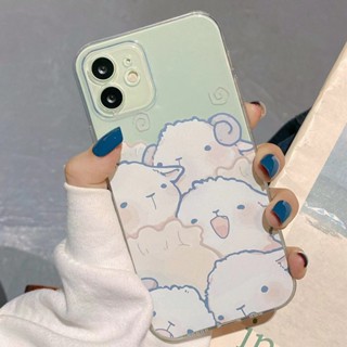 เคสโทรศัพท์มือถือ ซิลิโคน ใส กันกระแทก ลายการ์ตูน สําหรับ iPhone 13 12pro QYJS 11 xr x 14 78plus xsmax 13promax 11 14 xr 12pro