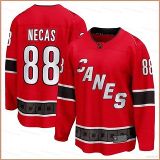 Si NHL Carolina Hurricanes Necas Jersey เสื้อยืดแขนยาว พลัสไซซ์