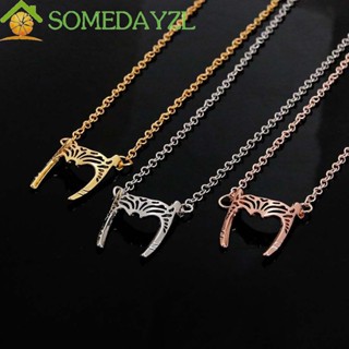 Somedayzl แม่มด สีแดง แหวนแฟชั่น ที่คาดผม แหวน ผ้าพันคอ แม่มด โลหะผสม จี้สร้อยคอ