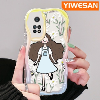 เคสโทรศัพท์มือถือแบบนิ่ม ใส ลายดอกไม้ เด็กผู้หญิง แบรนด์อินเทรนด์ สีครีม หลากสี สําหรับ Xiaomi 10T Pro Poco F3 Poco F4 Redmi K50 K40 Pro K40s