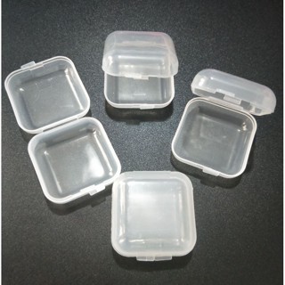 Spot# T manufacturer transparent plastic small square box Jewelry earrings earplug box pp mini storage box customizable logoo8jj