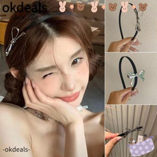 Okdeals ที่คาดผมโลหะ รูปโบว์ เป็ด แฮนด์เมด สีดํา สําหรับผู้หญิง