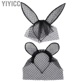 Yiyicc Fashionable  Ears Headband Hollow Headwear Cute Bunny Easter De