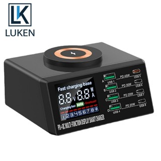 Luken ที่ชาร์จโทรศัพท์มือถือไร้สาย 110W USB Type C PD QC3.0 หลายพอร์ต สําหรับ iPh 14 iPad Samsung Xiaomi Macbook แล็ปท็อป