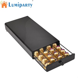 Lumiparty กล่องลิ้นชักเก็บแคปซูลกาแฟ ความจุขนาดใหญ่ 40 พอด สําหรับ Nespresso