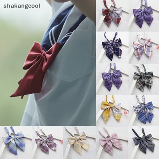 Shakangcool เนคไทโบว์ ลายสก๊อต เครื่องแบบผู้หญิง ปกผีเสื้อ โบ ผู้ใหญ่ SGL