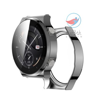 Mif) เคสแข็ง PC พร้อมกระจกนิรภัยกันรอยหน้าจอ HD แบบเปลี่ยน สีเทา สําหรับ HUAWEI WATCH GT 2 Pro 46 มม.