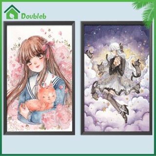 【Doub X ✮】ภาพวาดปักเพชร ทรงกลม ลายผู้หญิง 5D สําหรับตกแต่งบ้าน DIY ✮