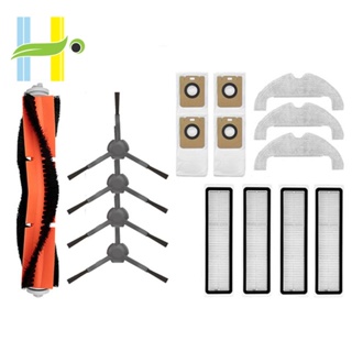 ชุดแปรงหลัก แปรงด้านข้าง แผ่นกรอง Hepa ถุงเก็บฝุ่น แบบเปลี่ยน สําหรับหุ่นยนต์ดูดฝุ่น Xiaomi Dreame Bot Z10 Pro L10 Plus RLS5D