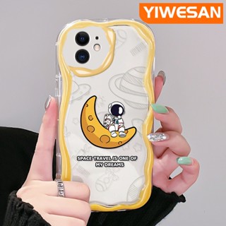 เคสโทรศัพท์มือถือแบบนิ่ม ใส กันกระแทก ลายการ์ตูนดวงจันทร์อวกาศ สําหรับ iPhone 11 11 Pro 11 Pro Max