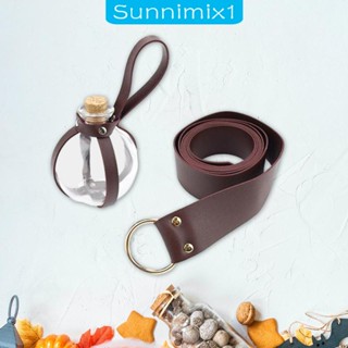 [Sunnimix1] เครื่องแต่งกายอัศวินยุคกลาง พร้อมขวดน้ําแก้ว เข็มขัดหนัง PU สไตล์วินเทจ สําหรับเด็ก ผู้ใหญ่ พร็อพถ่ายรูป ฮาโลวีน