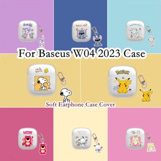 【พร้อมส่ง】เคสหูฟัง แบบนิ่ม ลายการ์ตูน สําหรับ Baseus W04 2023 W04 2023