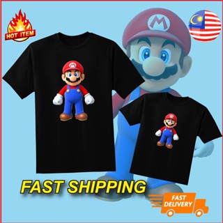 T Shirt Super Mario / T Shirt Luigi Kid And Adult Ready Stock