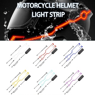 Jacansi Motorcycle Helmet LED Light Strip Kit Night Riding Signal Flashing Bar 3 Modes